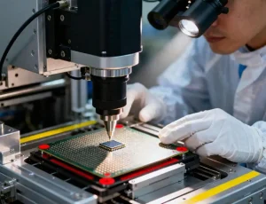 Semiconductor factory testing DRAM NAND memory chips amid 2026 global shortage